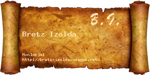 Bretz Izolda névjegykártya
